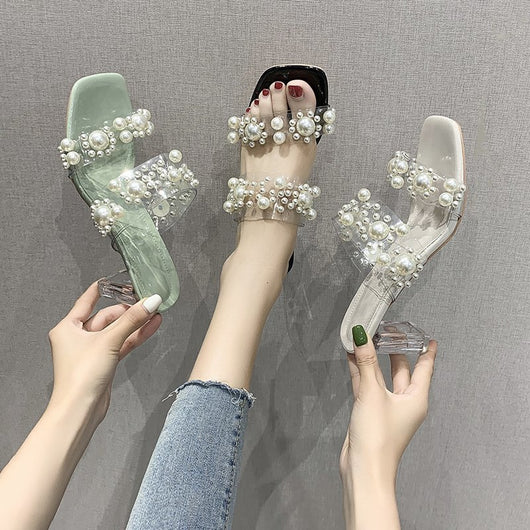 Sandalias de Tacón Cristal Estilo Coreano con Detalles Brillantes - Image 7