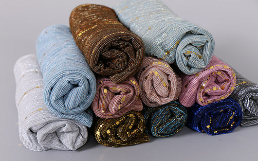 Pañuelo de Seda con Lentejuelas Brillantes para Mujer - Image 29