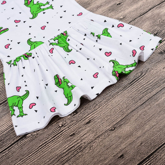 Vestido Infantil Estampado Dinosaurio Diente de Sable - Image 13
