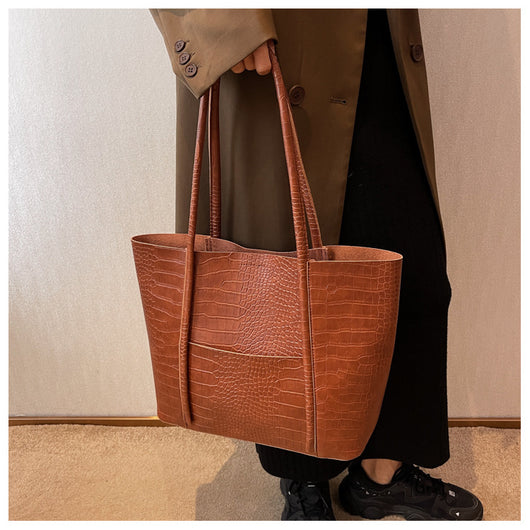 Bolso Tote Estilo Western de Cuero Suave con Textura Avanzada - Gran Capacidad - Image 8
