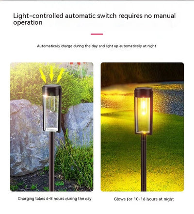 Lámpara Solar de Piso Exterior Resistente al Agua con Filamento de Tungsteno - Image 2