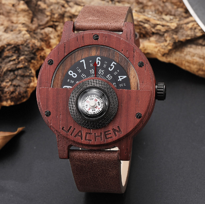 Reloj Deportivo con Brújula y Madera - Multifunción para Aventureros - Image 6
