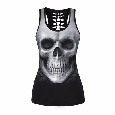 Top Deportivo Hueco Halloween para Mujer - Impresión Digital y Diseño Trendy - Image 3
