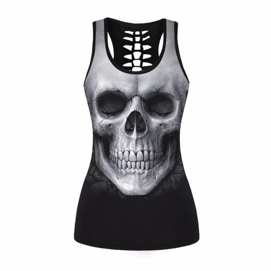 Top Deportivo Hueco Halloween para Mujer - Impresión Digital y Diseño Trendy - Image 3