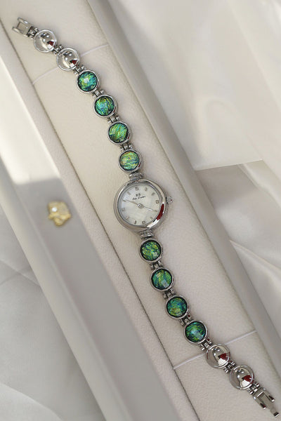 Reloj de Mujer Malachita con Piedra Rugosa - Diseño INS Colorido - Image 10