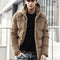 Jaqueta Acolchoada Masculina de Veludo Cotelê com Capuz - Estilo Casual Inverno