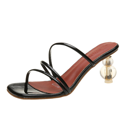 Sandalias de Tacón Especial con Cristales y Tiras Finas para Mujer - Image 11