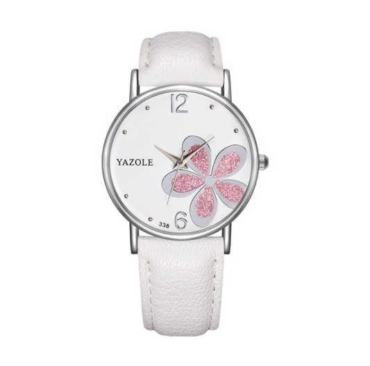Reloj de Moda Coreana para Mujer con Trébol de Cuatro Hojas - Estilo Ejecutivo