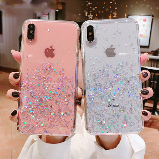 Funda de celular con epoxy y brillo
