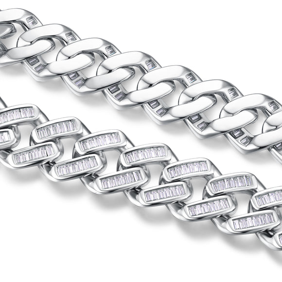 Pulsera de Plata S925 con Moissanita: Joya de Lujo Minimalista Plateada