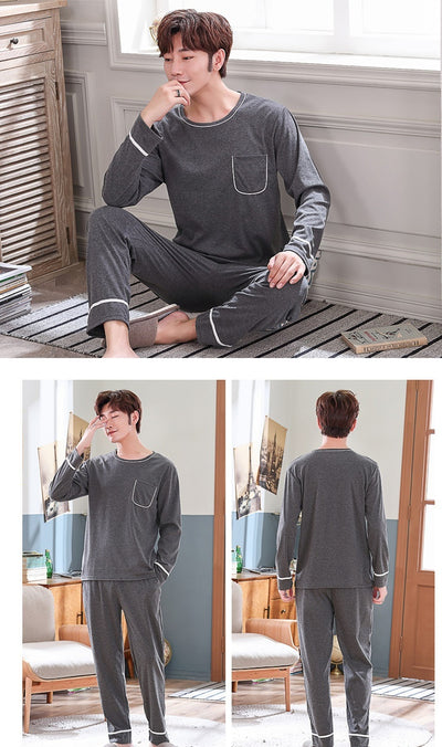 Pijama Casual Talla Grande Hombre Primavera Verano Tela Ligera - Image 23
