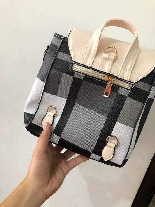 Mochila Cuadriculada para Mujer: Bolsa Escolar y de Viaje - Image 21
