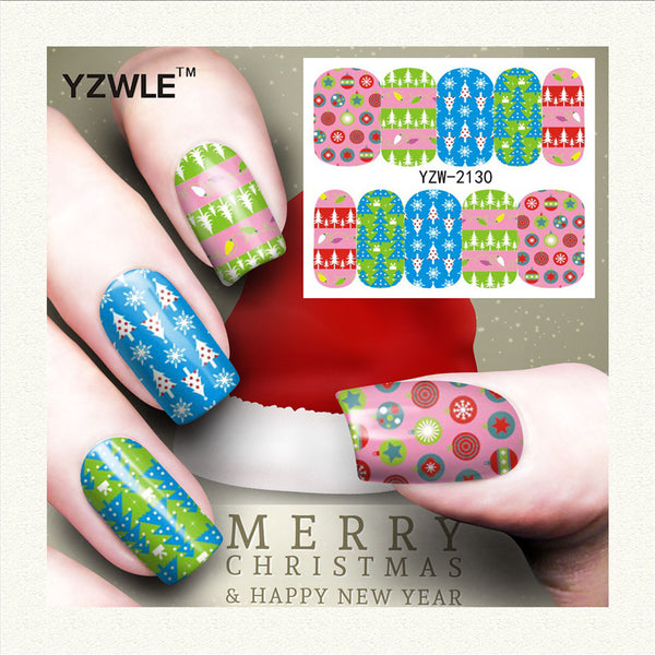 Stickers de Uñas Navideños: Reno, Copo de Nieve y Muñeco de Nieve