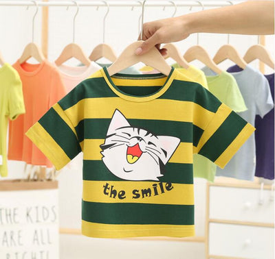 Camiseta Infantil Gato de Manga Corta N240 - Unisex - Image 14
