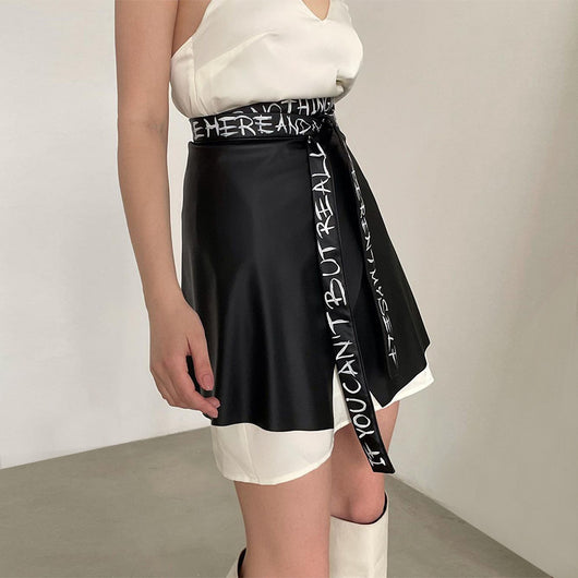 Cinturón Peplum de Cuero PU con Diseño Irregular - Cintura Slim Elegante para Mujer - Image 4