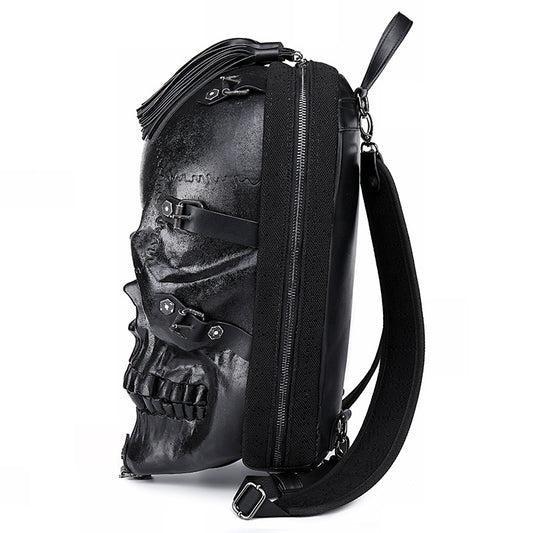 Mochila de Calavera 3D en PU - Diseño Urbano Multifuncional - Image 2