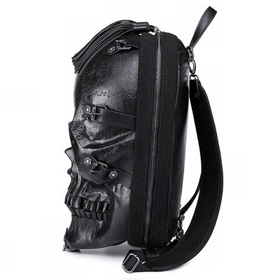 Mochila de Calavera 3D en PU - Diseño Urbano Multifuncional - Image 2