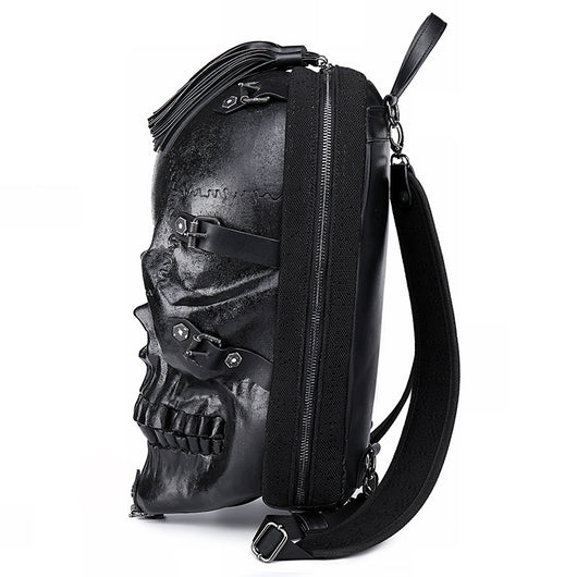 Mochila de Calavera 3D en PU - Diseño Urbano Multifuncional - Image 2