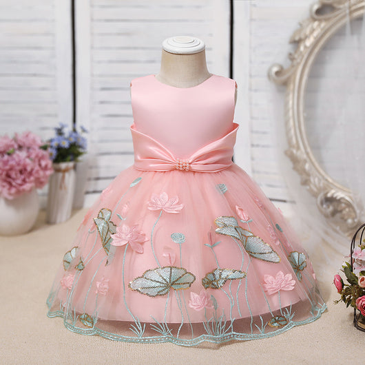 Vestido Princesa Infantil con Tul Brillante - Image 2
