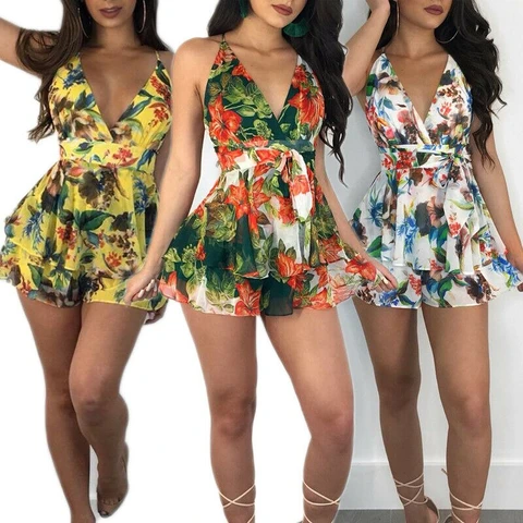 Jumpsuit Estampado con Espalda Cruzada