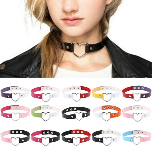 Collar Amor de Cuero PU - Diseño Elegante y Duradero