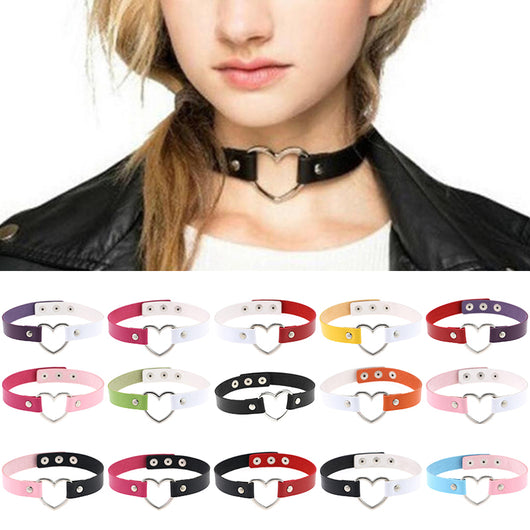 Collar Amor de Cuero PU - Diseño Elegante y Duradero
