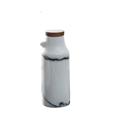 Botella de Cerámica Marmoleada para Aceite, Vinagre y Salsa de Soya - Image 2