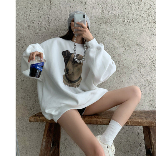 Suéter Holgado para Mujer con Cuello Redondo y Estampado - Image 21