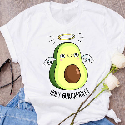Camiseta Unisex Estampado Aguacate - Diseño Creativo Verano Holgada - Image 68