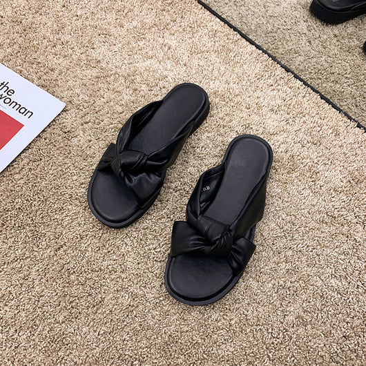 Pantuflas Negras de Verano con Suela Suave y Tacón Bajo - Image 6