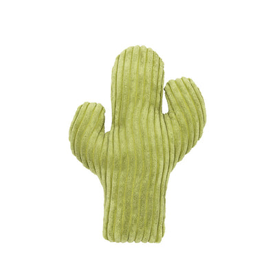 Green corduroy cactus cat toy, durable and fun for feline interaction and mood improvement. - Image 9