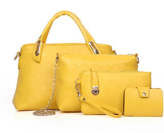 Juego de 4 Bolsas de Moda Coreana con Diseño en Relieve para Mujer - Image 11