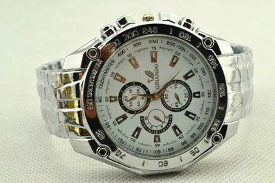 Reloj de Cuarzo con Correa de Acero y Tres Esferas - Diseño Elegante para Hombre - Image 4