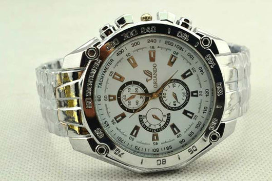 Reloj de Cuarzo con Correa de Acero y Tres Esferas - Diseño Elegante para Hombre - Image 4
