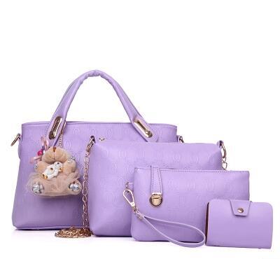 Juego de 4 Bolsas de Moda Coreana con Diseño en Relieve para Mujer - Image 9