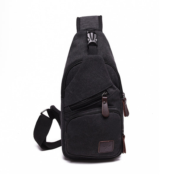 Bolsa de Pecho Canvas Estilo Coreano - Mochila Deportiva Multifuncional Hombre - Image 6