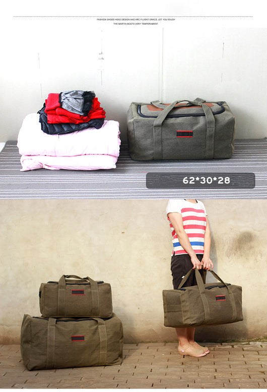 Bolsa de Viaje Grande de Lona para Hombre - Capacidad Extra para Mudanzas - Image 9