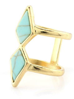 Anillo Articulado Geométrico Turquesa - Image 4