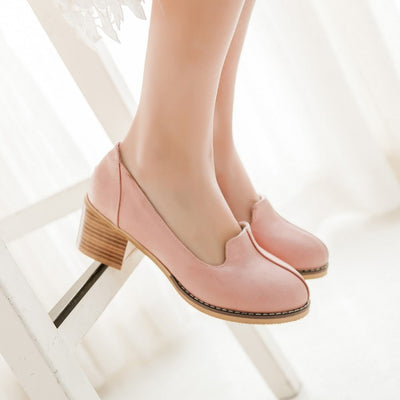 Zapatos de Mujer Primavera Otoño con Plataforma Gruesa y Punta Descubierta - Image 3