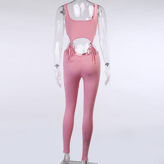 Pantalón deportivo con cortes y cordones ajustables - Image 23