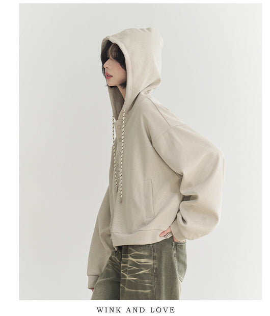 Sudadera Cropped Suelta con Ajuste en Dobladillo para Mujer - Image 22
