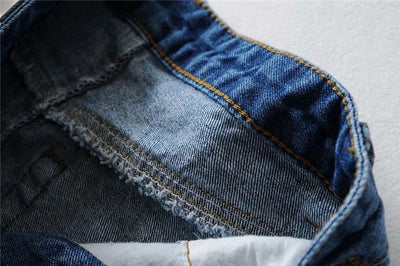 Falda Denim Irregular con Borde Crudo - Image 6