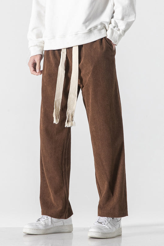 Pantalones de Pana para Hombre con Cordón Trenzado - Image 21