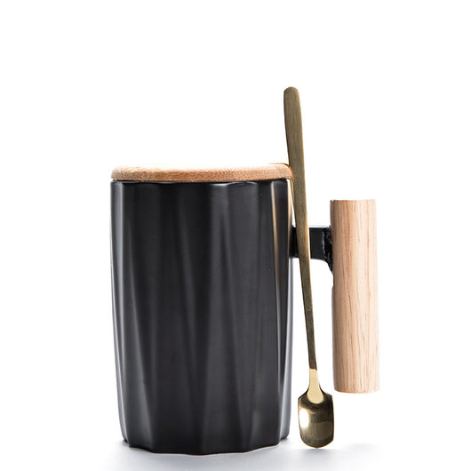 Taza de Cerámica Recta con Asa de Madera - Image 15