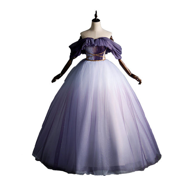 Vestido Elegante de Tul con Detalle Fruncido y Estampado Estrellado - Image 6