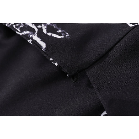 Camisa Suelta Estampada de Manga Corta Unisex - Image 11