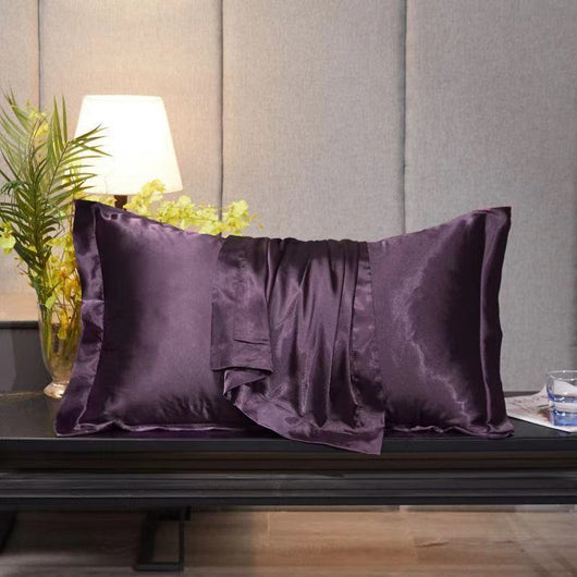 Funda de Almohada en Seda de Hielo Simple para el Hogar - Image 13