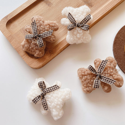 Clip Decorativo de Osito Peluche Color Café con Leche - Otoño e Invierno - Image 7