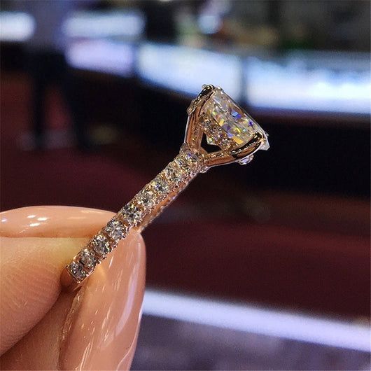 Anillo de Cristal Elegante para Novia - Joya de Diamantes de Imitación para Bodas y Eventos - Image 7