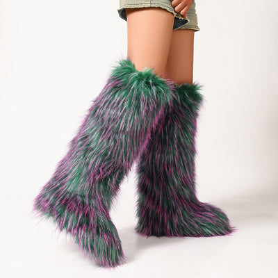 Botas Altas de Invierno con Forro Cálido y Suela Plana - Image 9